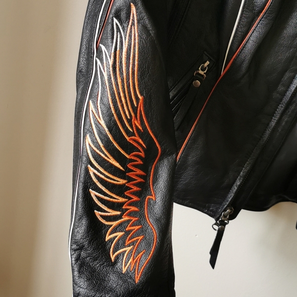 Harley-Davidson Embroidered Leather Jacket - Picture 6 of 10